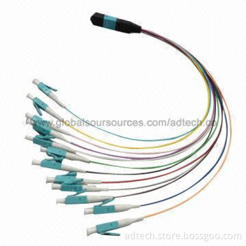 MPO MTP to LC Break Out Patch Cord, 12 Fibers OM3